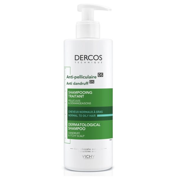 VICHY Dercos Sampon Anti-matreata pentru Par Normal-Gras Dercos, 390 ml