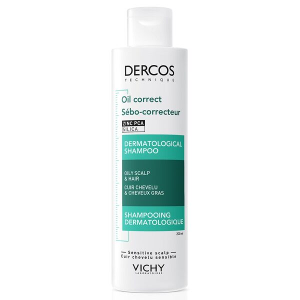VICHY Dercos Sampon Tratament Subocorector Scalp cu Exces de Sebum, 200 ml