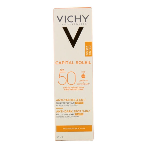 VICHY Capital Soleil Crema Colorata Anti-pete Pigmentare SPF50+, 50 ml