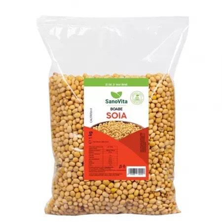 Boabe de Soia, 1 kg, SanoVita