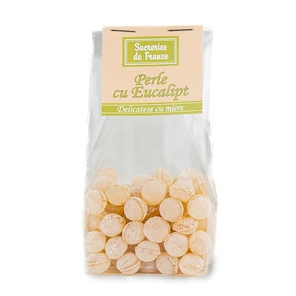 Bomboane Perle cu Miere si Eucalipt, 100 g, Apidava