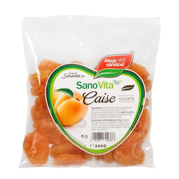 Caise Deshidratate, 250 g, SanoVita
