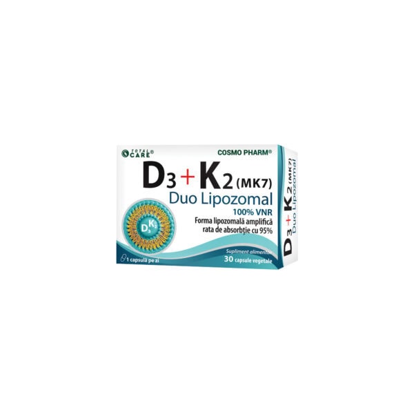 COSMOPHARM D3+K2 (MK-7) Lipozomal, 30 Capsule