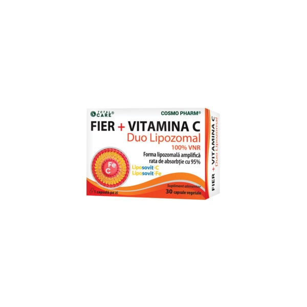 COSMOPHARM Fier+Vitamina C Duo Lipozomal, 30 Capsule