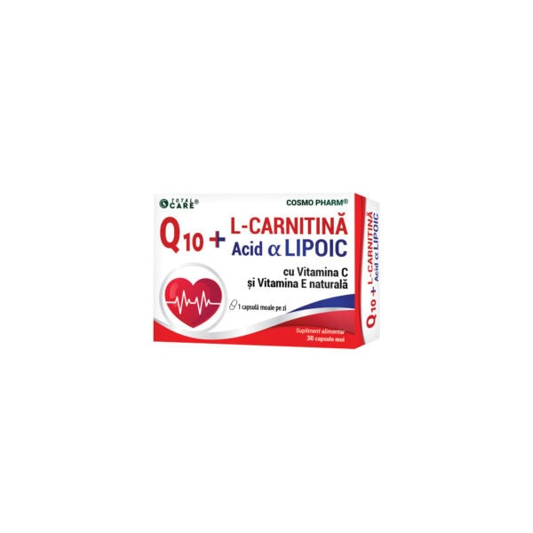 COSMOPHARM Q10 Gel + L-Carnitina + Alfa Lipoic, 30 Capsule - Farmacia  Morpheus
