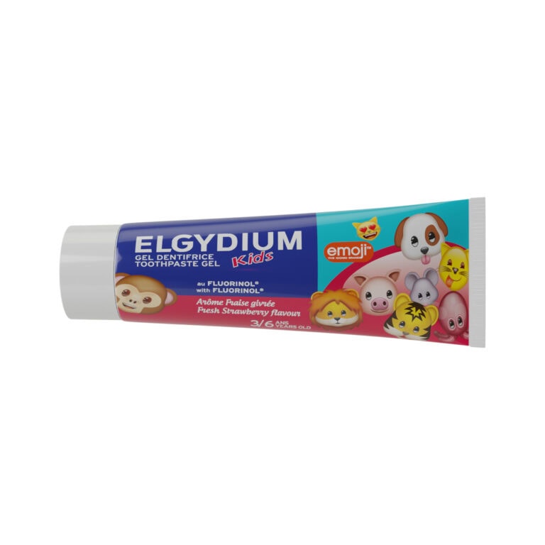 ELGYDIUM Emoji, Pasta de Dinti Kids Capsuni, 3-6 ani, 50 ml