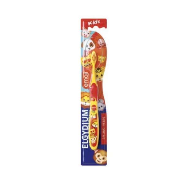 ELGYDIUM - Periuta de Dinti Pentru Copii Kids Emoji, 2-6 ani, 1 Bucata