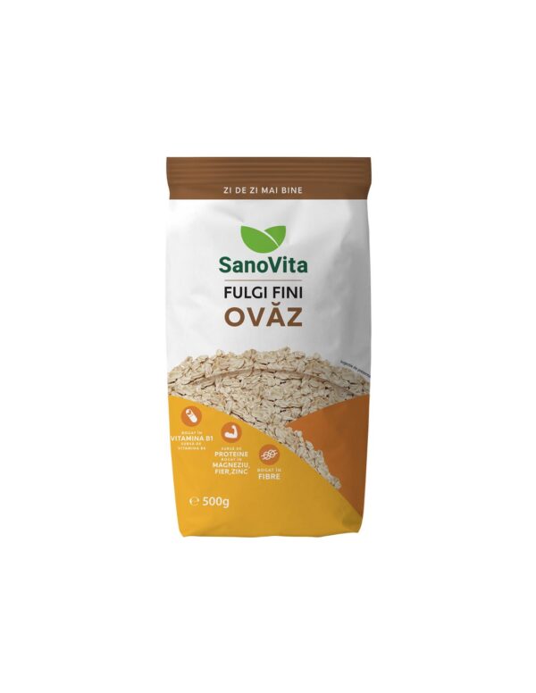 Fulgi Fini de Ovaz, 500 g, SanoVita