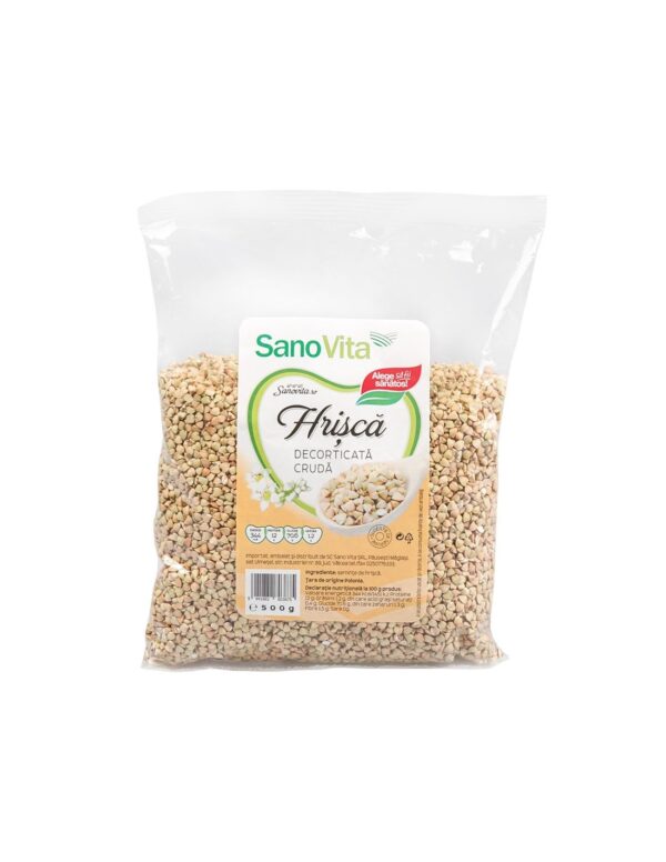 Hrisca Decorticata Cruda, 500 g, SanoVita