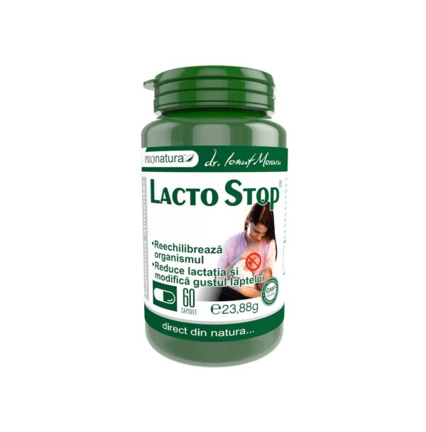 Lacto Stop - Pro Natura Capsule Lacto Stop pentru echilibru digestiv, 60 capsule, Pro Natura.