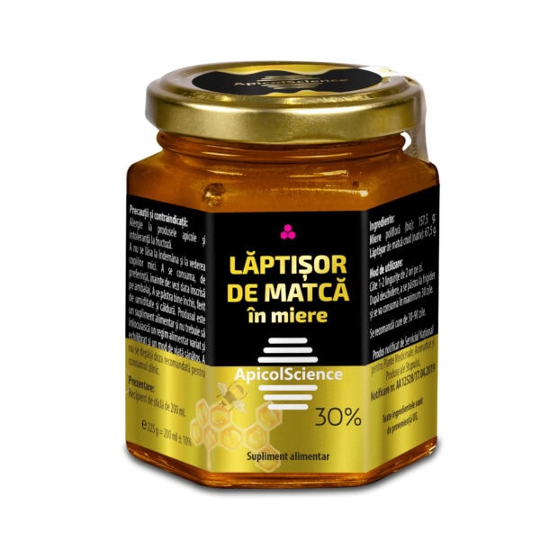 Laptisor de Matca in Miere 30%, 225 g, Apicol Science