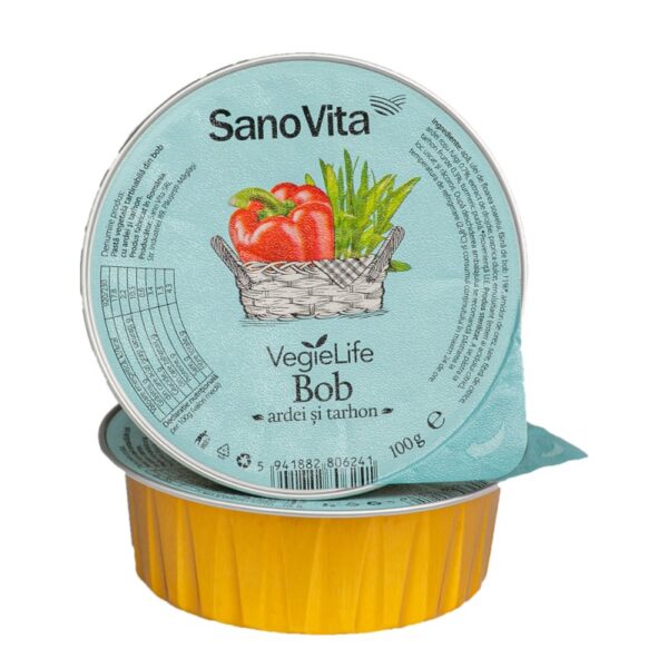 Pasta Vegetala din Bob cu Ardei si Tarhon, 100 g, SanoVita