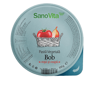 Pasta Vegetala din Bob cu Rosii si Ceapa, 100 g, SanoVita