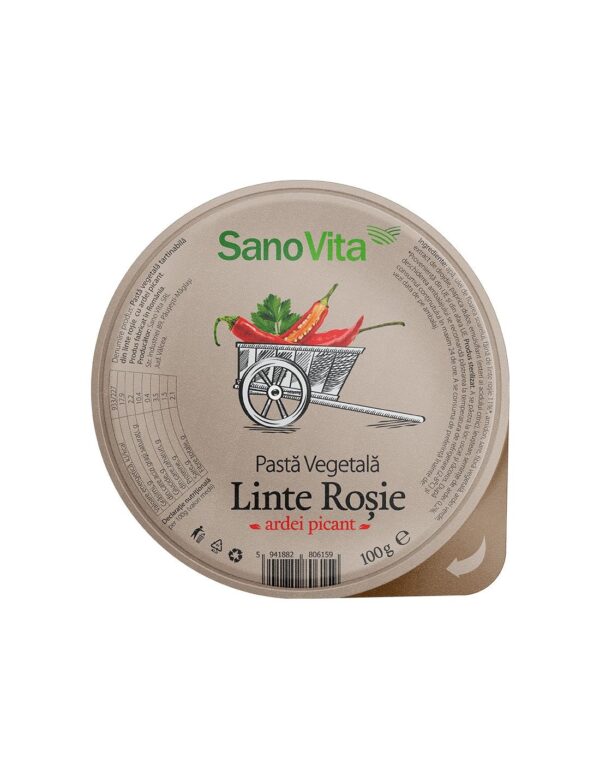 pasta-vegetala-din-linte-cu-ardei-picant-100-g-sanovita-o23244-farmacia-morpheus Pasta Vegetala din Linte cu Ardei Picant, 100 g, SanoVita