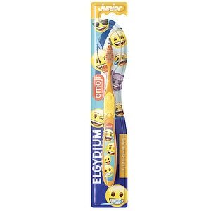 ELGYDIUM - Periuta de Dinti Pentru Copii Junior Emoji, 7-12 ani, 1 Bucata