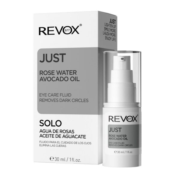 REVOX Just, Fluid Contur Ochi Rose Water + Avocado Oil, 30 ml