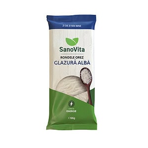 Rondele Orez Glazura Alba, 66 g, SanoVita