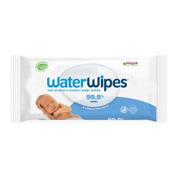 Servetele Umede Biodegradabile, 1 Pachet x 60 Bucati, Water Wipes