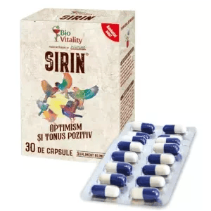 Sirin Optimism si Tonus Pozitiv, 30 capsule, BioVitality