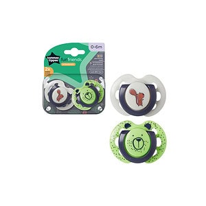 TOMME Suzeta Ortodontica Fun, TT0421, Verde/Alb , 0-6L
