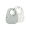 TOMMEE Baveta Supersoft 0L+, Alb/Verde, TT0425, 2 Bucati