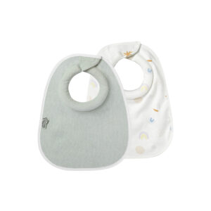 TOMMEE Baveta Supersoft 0L+, Alb/Verde, TT0425, 2 Bucati