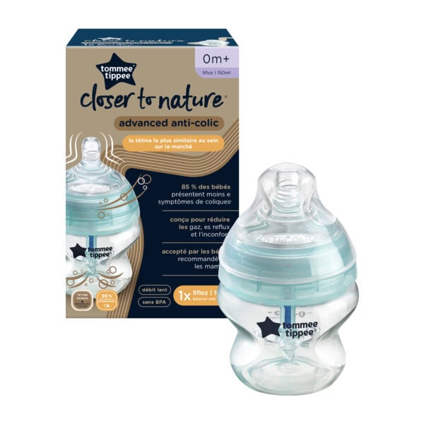 52280505 MUSA 1X 150ML AAC 02.03.22_1 TOMMEE Biberon Advanced cu Sistem Ventilatie PP , TT0025, 0L+, 150 ml