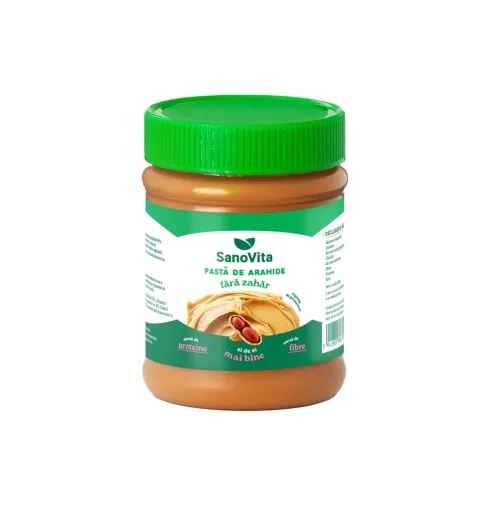 Unt de Arahide, Fara Zahar, 375g, SanoVita
