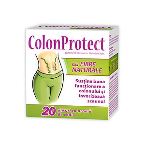 Colon Protect cu Fibre Naturale, 20 Plicuri, Zdrovit