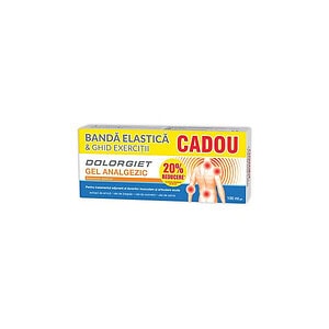 Dolorgiet Gel Analgezic 100 ml (20 % Reducere) + Banda Exercitii Cadou