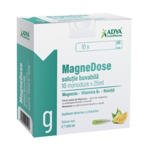 Magnedose Solutie Buvabila, 10 Monodoze 25 ml, Adya