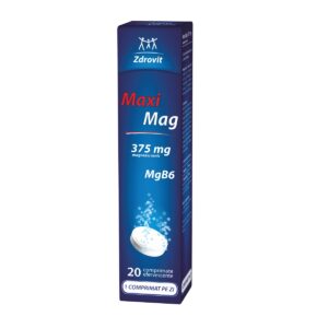 MaxiMag, 375 mg, 20 Comprimate Efervescente, Zdrovit