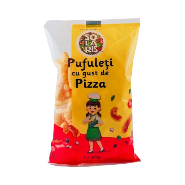 Pufuleti cu Gust de Pizza, 50 g, Solaris