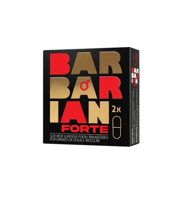 Supliment pentru Potenta Barbarian Forte, 2 Capsule, Adya Green Pharma