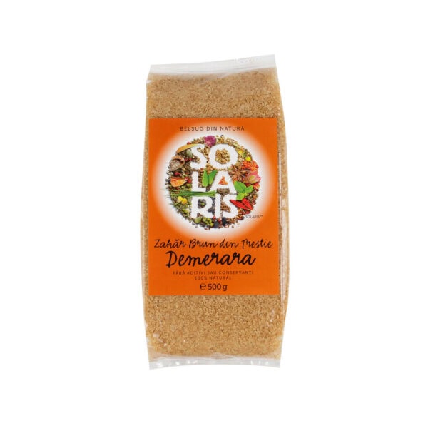 Zahar Brun din Trestie Demerara, 500g, Solaris