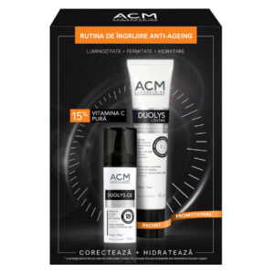ACM Pachet Duolys C.E. Ser Intense Antioxidant cu Vitamina C, 15 ml + Crema Hidratanta Antiage Legere, 40 ml
