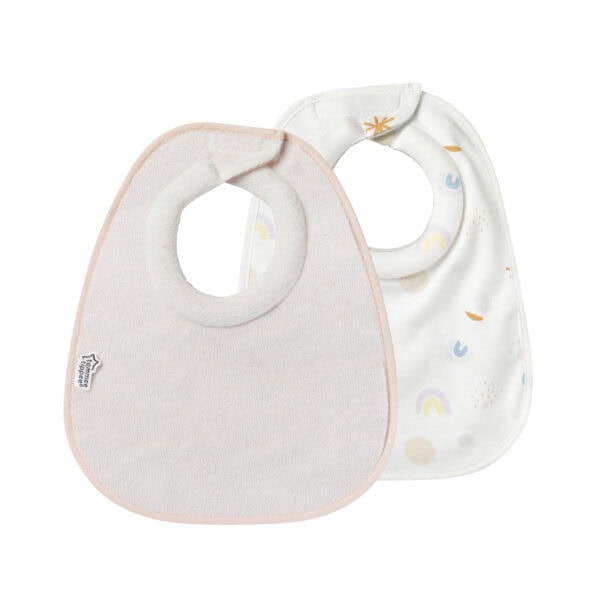 Bavete pentru Hranirea cu Lapte, Alb / Roz, 2 Bucati, Tommee Tippee