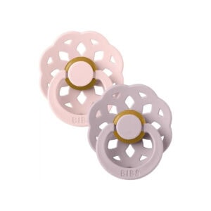 BIBS Set 2 Suzete Boheme Blossom / Dusky Liliac, 6-12 L (Size 2), Latex