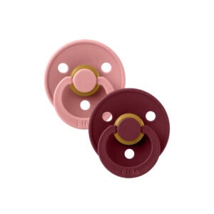 BIBS Set 2 Suzete Colour Dusty Pink/Elderberry, 6-18 L (Size 2), Latex