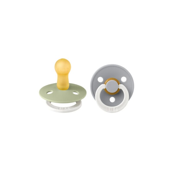 bibs-set-2-suzete-colour-glow-sage-cloud-6-12l-size-2-latex-o30109-farmacia-morpheus BIBS Set 2 Suzete Colour Glow Sage/Cloud, 6-12L (Size 2), Latex