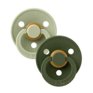 BIBS Set 2 Suzete Colour Sage/Hunter Green, 18-36L (Size 3), Latex