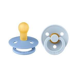 BIBS Set 2 Suzete Colour Sky Blue/Baby Blue, 0-6L (Size 1), Latex