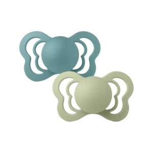BIBS Set 2 Suzete Couture Island Sea/Sage, 6-12 L (Size 2), Latex