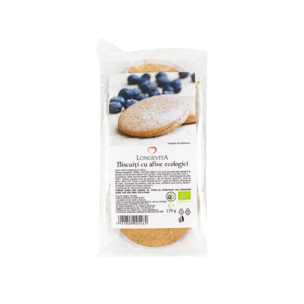 Biscuiti cu Crema de Afine BIO 175 g, Longevita