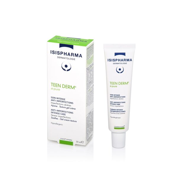 isispharma-gel-crema-pentru-acnee-severa-teen-derm-alpha-pure-30-ml-o21940-farmacia-morpheus ISISPHARMA, Gel Crema Pentru Acnee Severa Teen Derm Alpha Pure, 30 ml