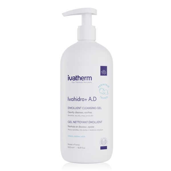 ivatherm-gel-de-spalare-emolient-cu-efect-calmant-ivahidra-a-d-500-ml-o36779-farmacia-morpheus IVATHERM Gel de Spalare Emolient cu Efect Calmant Ivahidra+ A.D, 500 ml