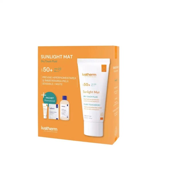 ivatherm-pachet-sunlight-mat-50ml-apa-micelara-o37010-farmacia-morpheus IVATHERM, Pachet Sunlight Mat 50ml + Apa Micelara