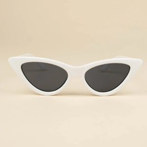 Ochelari de soare flexibili pentru bebelusi si copii Cat Eye - White, Little Prints