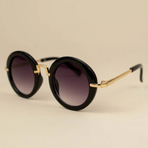 ochelari-de-soare-pentru-copii-retro-round-black-little-prints-o37076-farmacia-morpheus Ochelari de soare pentru copii Retro Round - Black, Little Prints