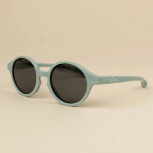 Ochelari Soare Flexibili Bebelusi, Cordon Fixare, 3-18 luni, Round Seafoam, Little Prints